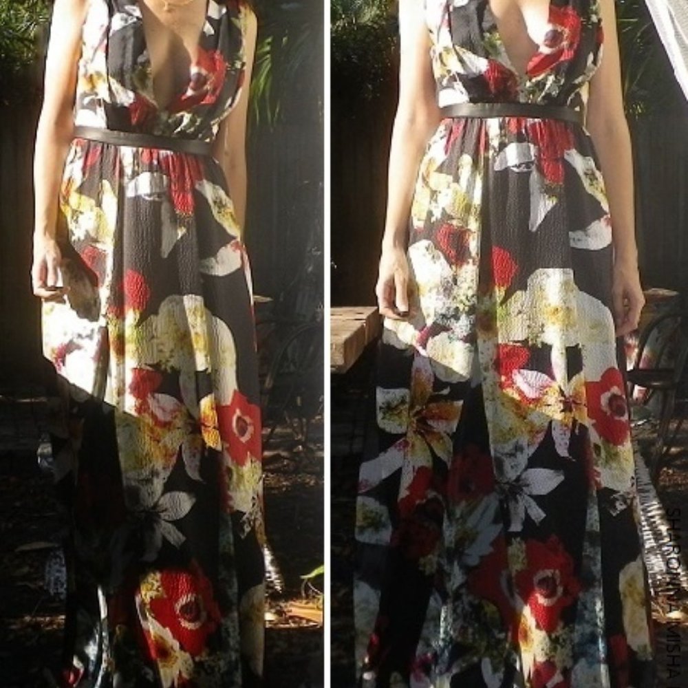 ISO Alice & Olivia Triss Blossom Montage Dress - Picture 6 of 8
